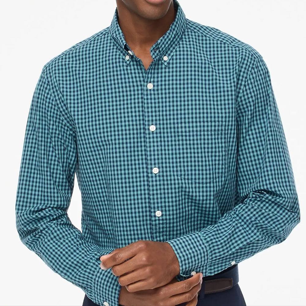 J. Crew Men's Flex Washed Casual Shirt New Size Large